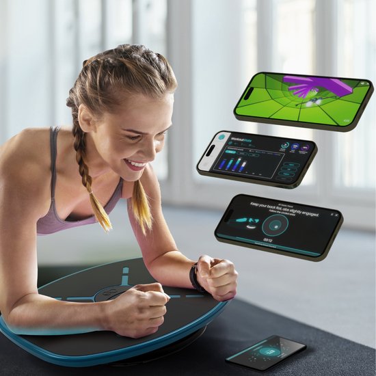 GoBalance Sport - Balance Board - Planche d'équilibre électrique - Appareil d'entraînement à l'équilibre - Coussin d'équilibre avec jeux inclus - Coussin d'équilibre - Application incluse
