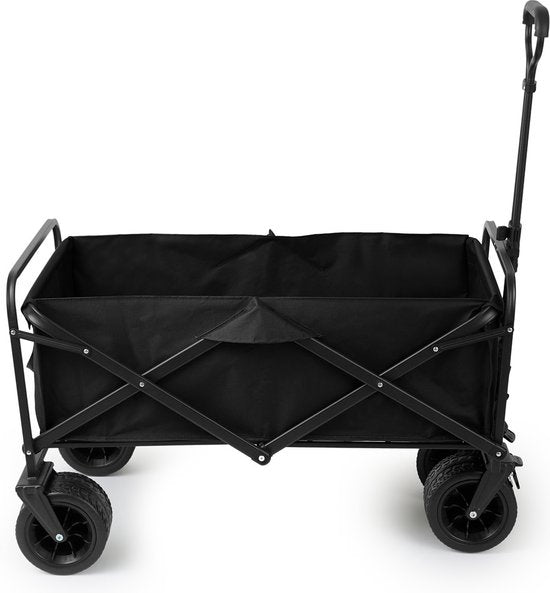 909 Chariot d'extérieur - Pliable - Capacité de charge maximale 80 KG - 100x57x99cm - Noir
