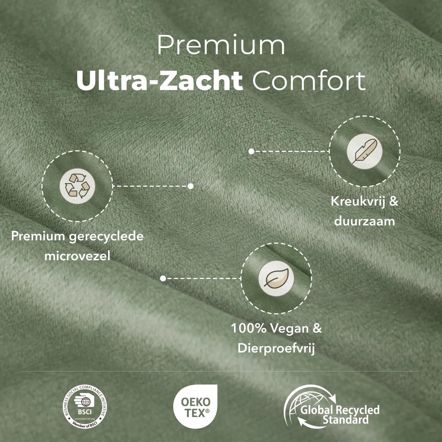 Drap-housse Sjumo Silky Smooth - Forest Green - 200 x 210/220 cm