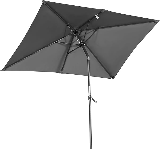 Angel Living Tuniparasol - 210 x 140 cm, avec manivelle - Inclinable - UV 50+ - Rectangulaire