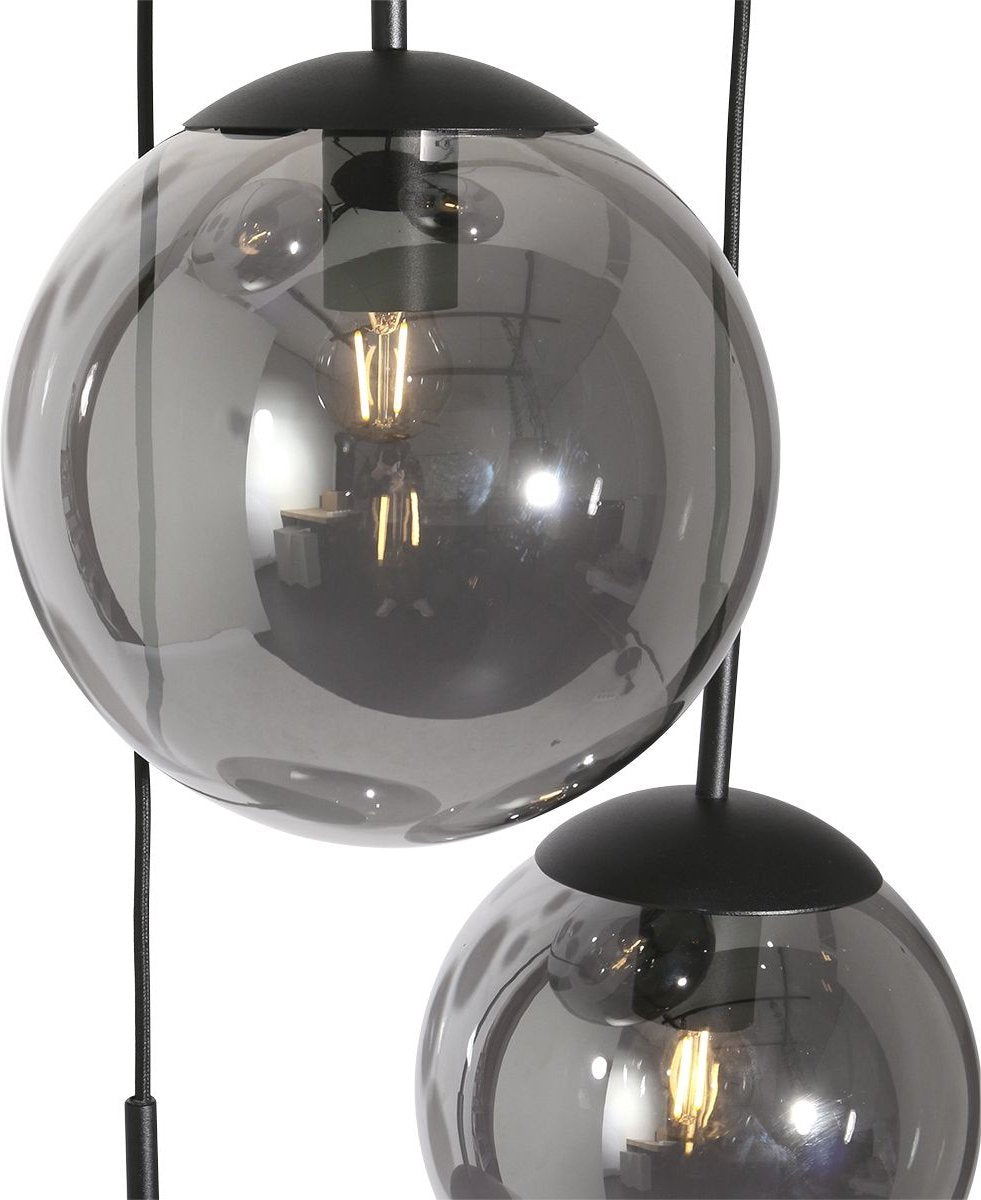Steinhauer - lampe suspendue - Bollique LED - noir - verre métal - Ø 40cm - E27 - 3123ZW