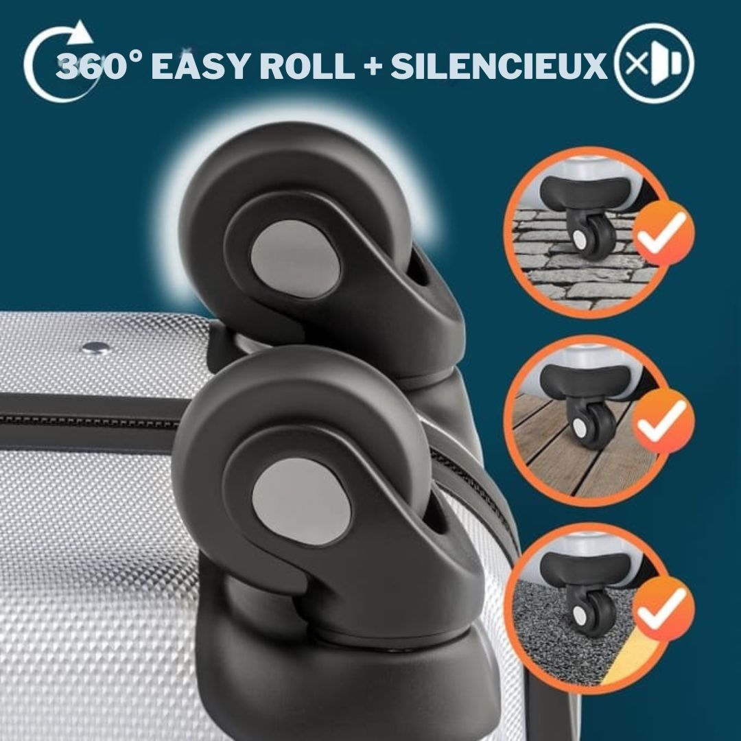 Set de 3 valise rigides Monzana - M/L/XL - Argenté