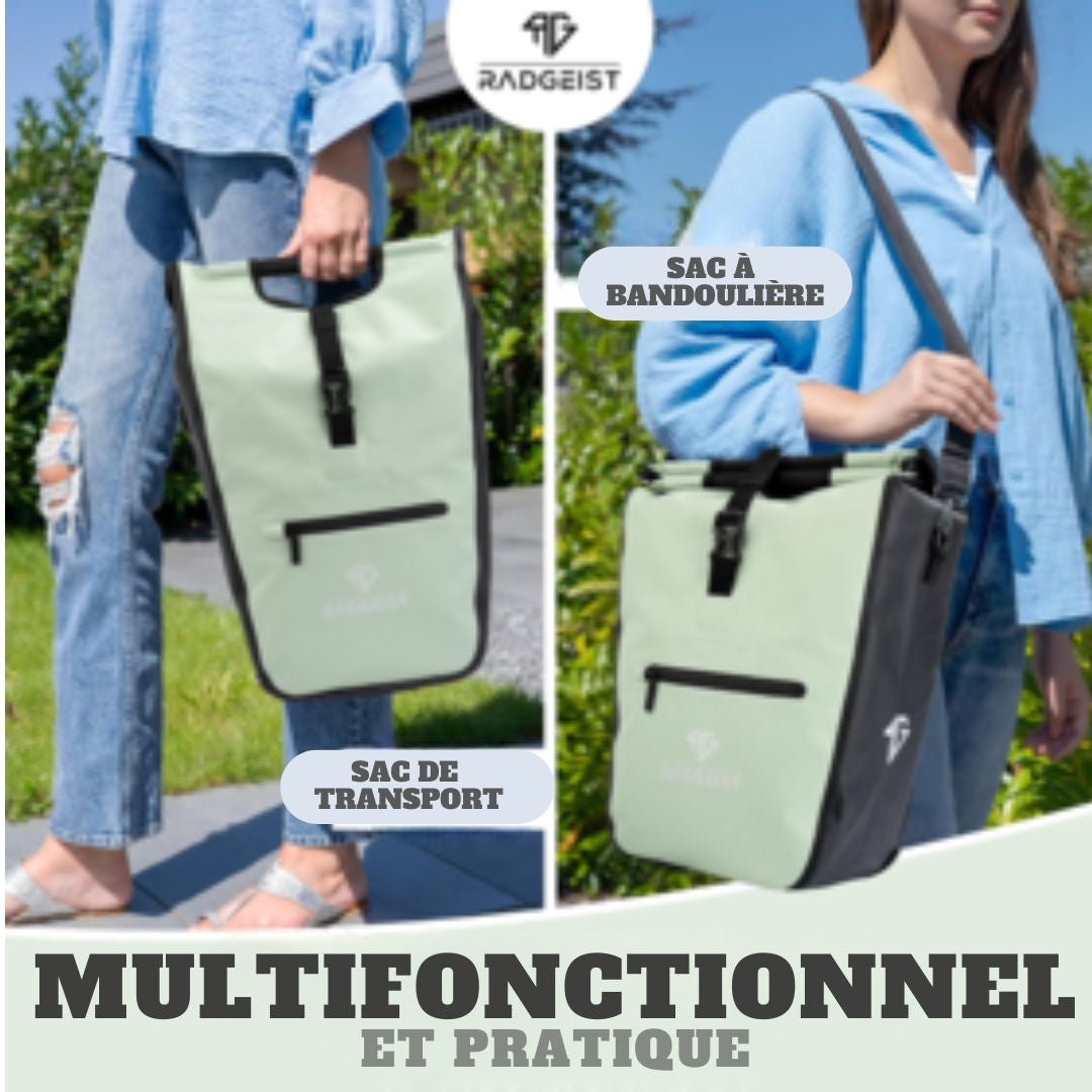 Sacoche vélo RADGEIST - 22/28 litres - vert
