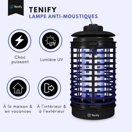 Lampe à insectes - Tenify - Suspendable - Électrique - Intérieur et extérieur - Piège à moustiques - Lampe UV - Bouchon à moustiques - Lampe à mouches