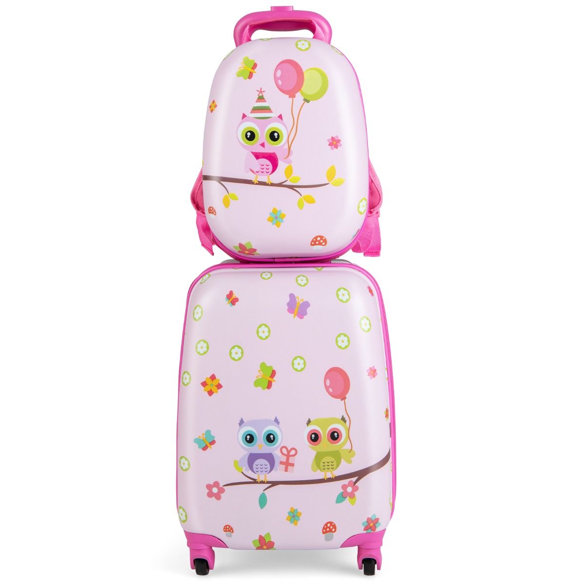 Valise enfant Coast 2 pièces - Roues 360° - 33 x 22 x 41 cm - ABS - Rose