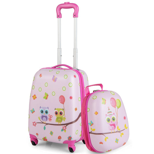 Valise enfant Coast 2 pièces - Roues 360° - 33 x 22 x 41 cm - ABS - Rose