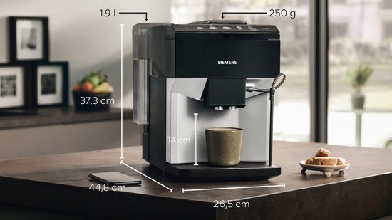 Siemens EQ500 TP511R01 - Machine à expresso entièrement automatique - Argent clair