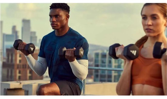Haltère Adidas Fitness 1 kg, argent