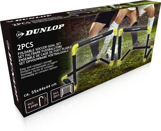 But de football - Dunlop - Deux pièces - Ballons de football - Pliable - Léger - Noir