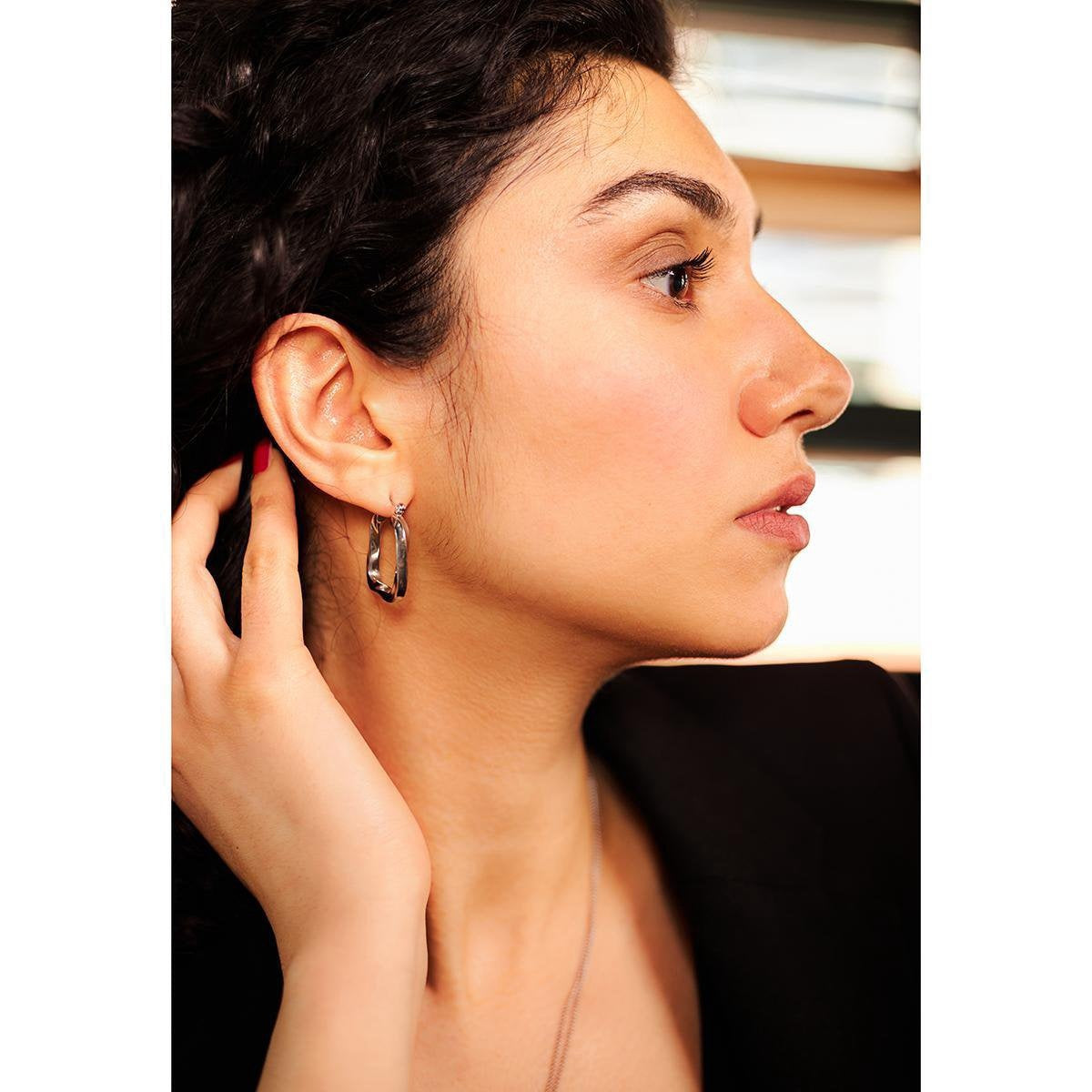 Laura Ferini Boucles d'oreilles pour dames Piazza Argent - Boucles d'oreilles en argent - Boucles d'oreilles pour dames - Bijoux - Accessoires - Bijoux