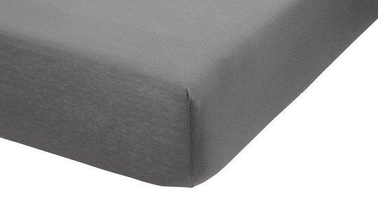 Ambiante Jersey - Drap-housse - 160 x 200/210 - Gris