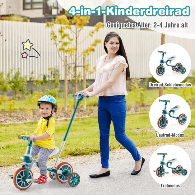 Vélo enfant - Coast - 4 en 1 - réglable - 37 x 72 x 101cm - vert