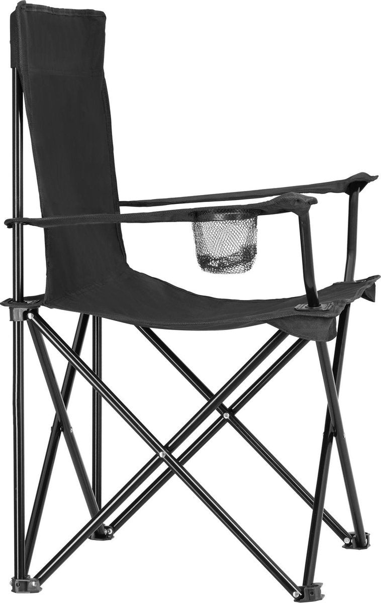 Tectake - set de 2 chaises de camping - Gil noir - 403875