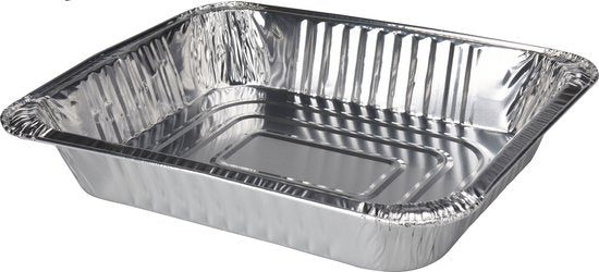 Lot de 2 bacs de cuisson pour barbecue, rectangulaires, 32 x 26 x 6 cm - Cuisson de la viande au barbecue - Grille de barbecue