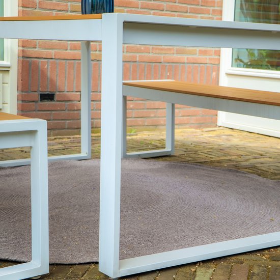 Tapis d'extérieur AXI Corfu – Rond – Ø 180 cm – Beige / Rosé – Tapis d'extérieur – Résistant aux intempéries et aux UV – Tissage plat – Tapis de jardin – Pour l'intérieur et l'extérieur – Tissé à la main