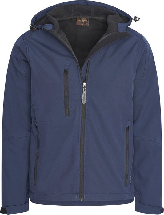 Cappuccino Italia - Veste d'extérieur pour homme Softshell à capuche - Bleu - Taille XXL