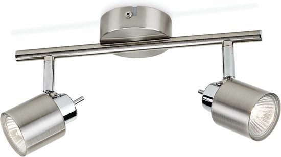 Spot apparent Philips Meranti - 2 lampes - nickel