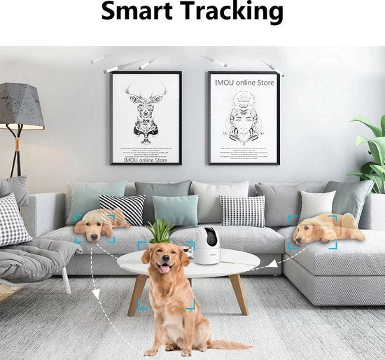 Imou Ranger 2C - Caméra de sécurité intelligente 1080p avec détection de personnes, vision nocturne et connexion Wi-Fi sans fil pour la sécurité domestique