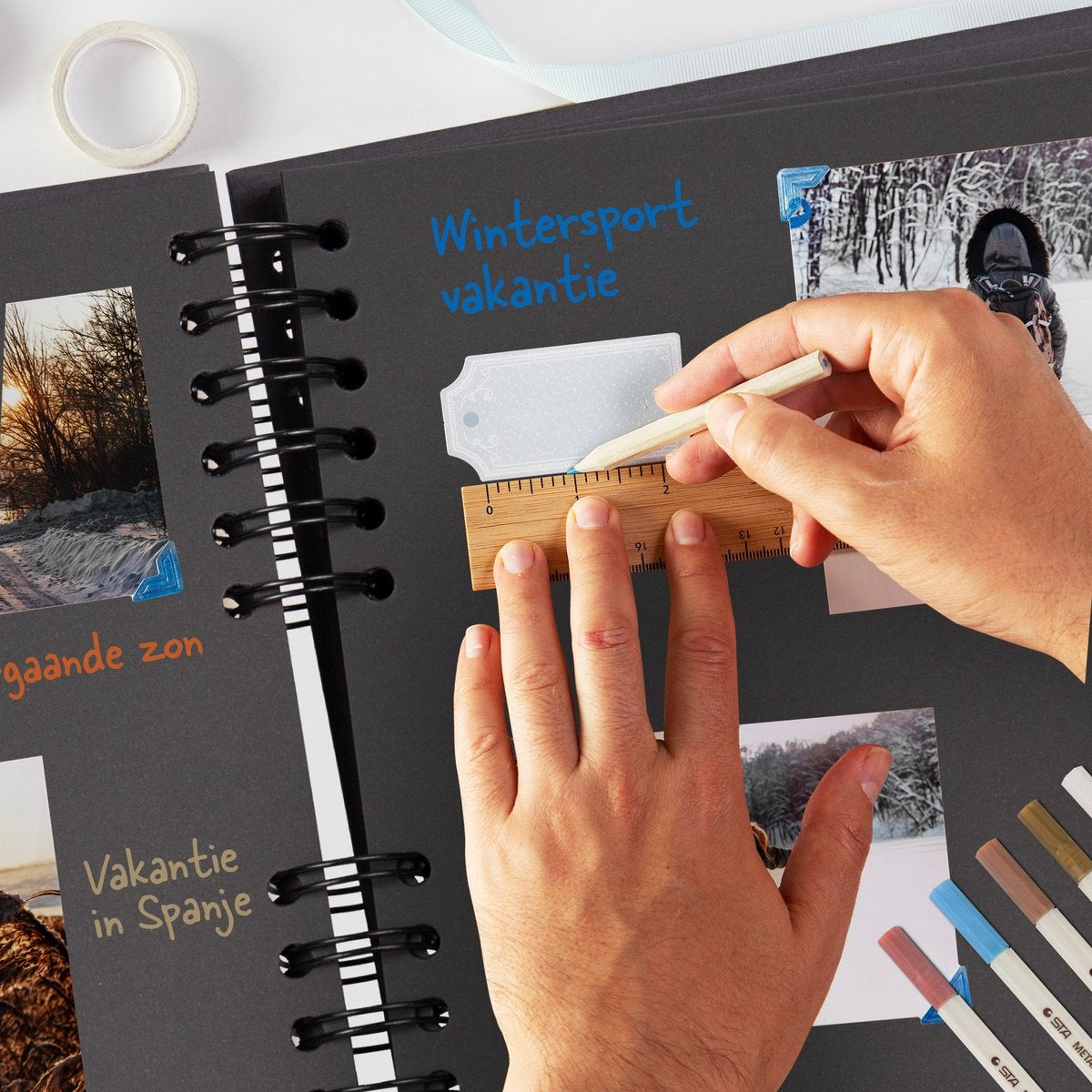 Saaf Scrapbook set - Accessoires inclus - Scrapbooking scrapbooking - Livre photo / Livre d'or - Noir