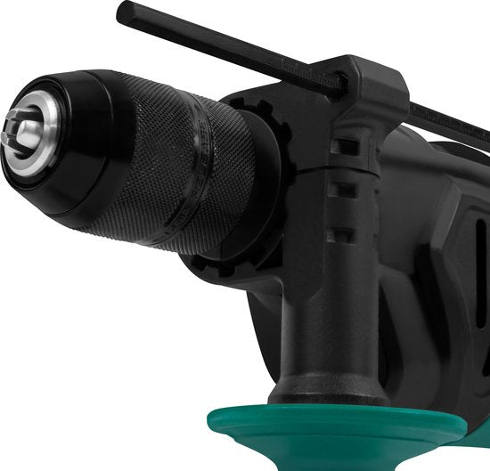 VONROC PRO Perceuse à percussion 850W - Ø13mm - mandrin métallique à action rapide - vitesse variable - câble caoutchouc 3m - Butée de profondeur et poignée additionnelle incluses