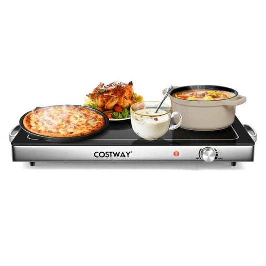 Chauffe plat électrique - Coast - 56 x 36 cm - Plaque chauffante électrique de 50 °C à 120 °C - Acier inoxydable