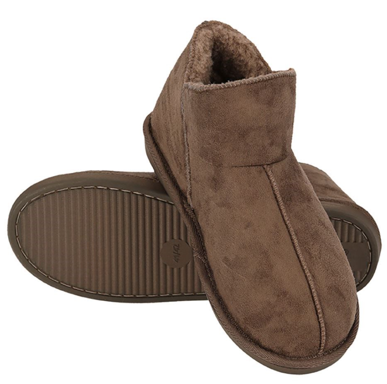 Apollo-Hen-Home-Boots-Suede-Taupe-Comfortable-House Shoes - taille 41/42