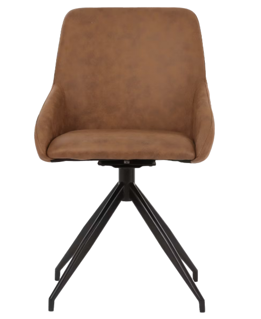 Dutchbone Chaise de salle à manger Laurel Champagne 60x51x85 cm - Pivotant à 360