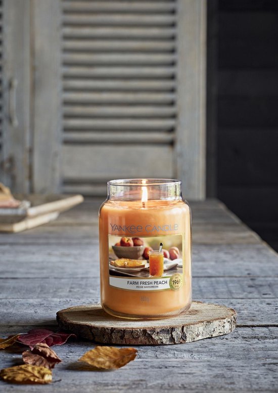 Yankee Candle Pêche fraîche de la ferme pot moyen