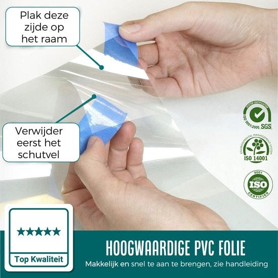 Homewell Film pour fenêtre HR++ 120x300cm - 99% de protection UV - Autocollant statique - Isolant - Transparent