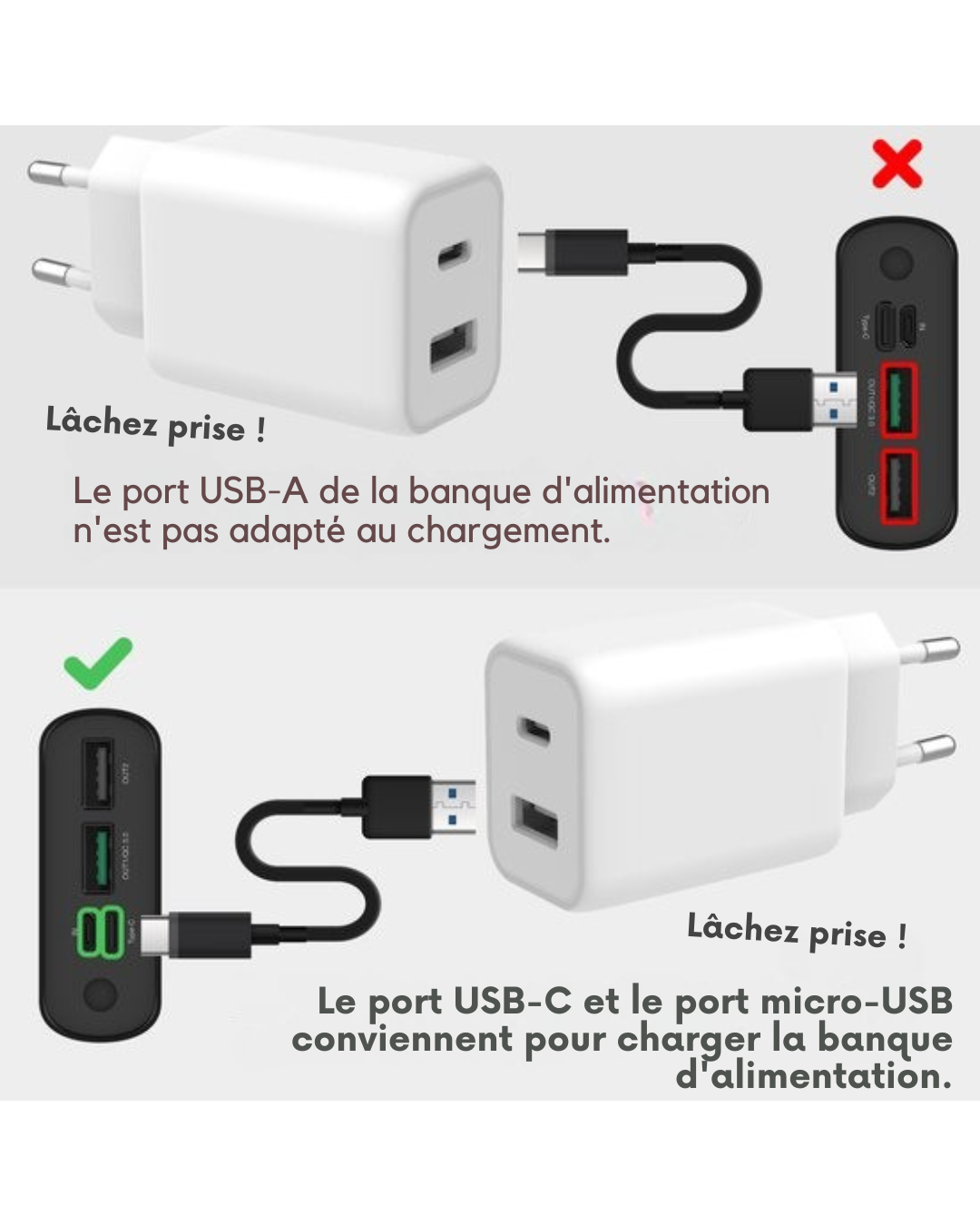 Batterie externe - imoshion - 20000 mAh - Chargeur rapide 22,5W - USB-C & USB-A - Powerbank Powerbank adapté à iOS/Android - Noir