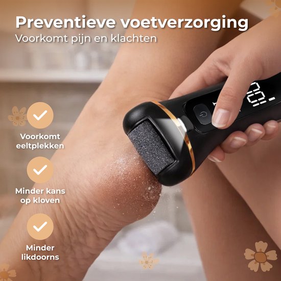 Appareils de désincrustation Nuvance - Kit de pédicure électrique - 18 pièces - Désincrustateur électrique - Lime à pieds - Professionnel - Noir