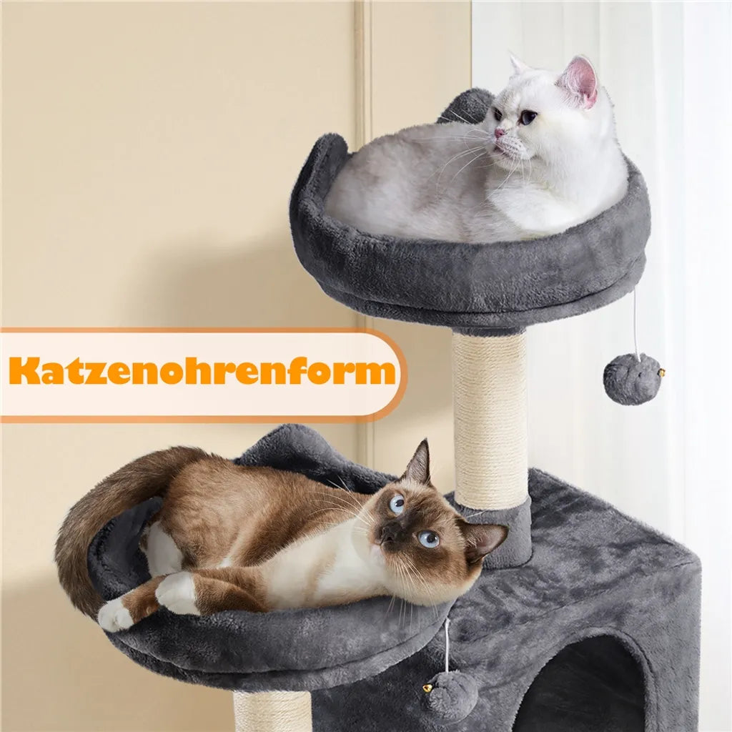 Yaheetech Scratch Post 158cm - Multi-niveaux - Sisal - Plates-formes - Gris foncé