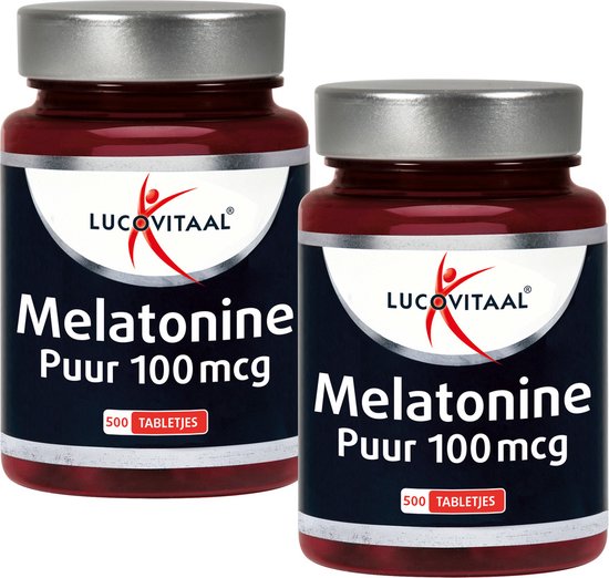 Lucovitaal Mélatonine pure 100 mcg Complément alimentaire - 2 x 500 comprimés