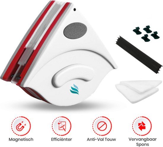 TibaGoods Essuie-vitre magnétique pour double vitrage - Nettoyeur de vitres - Essuie-vitre magnétique