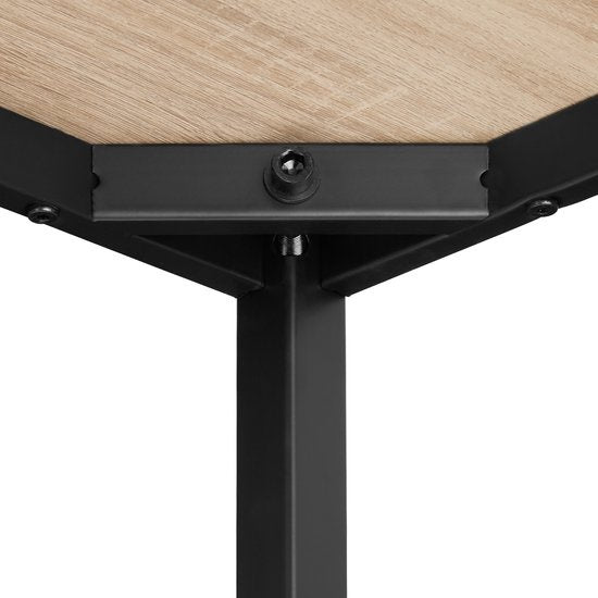 tectake - bureau table Flint 120 cm - indutrial - brun clair - 404466