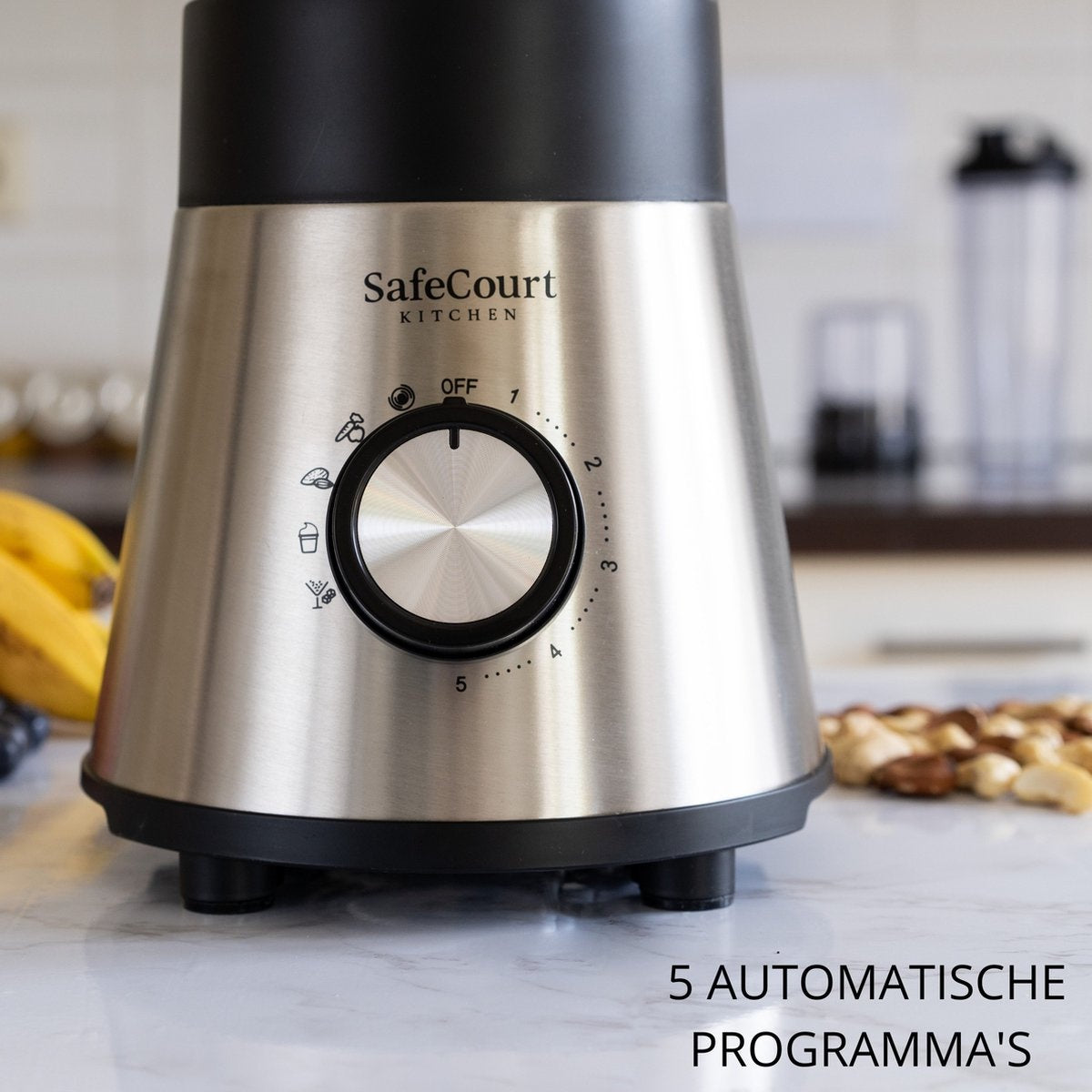 Blender - Safecourt Kitchen - Mixeur Smoothie puissant - 1000W - 1.5L