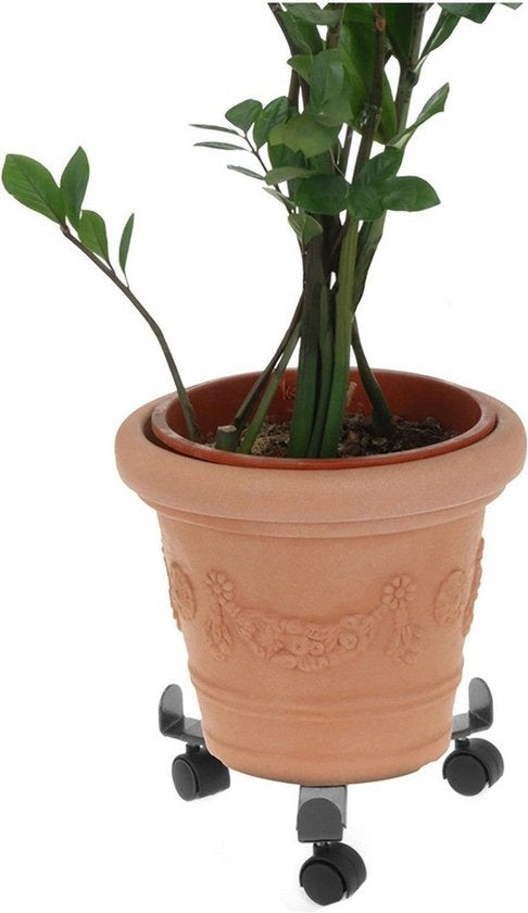 Oh My Home Support métallique à roulettes pour pots de fleurs