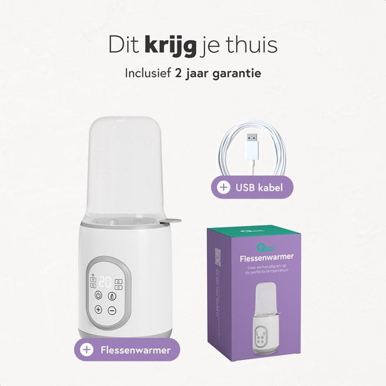 Chauffe-biberon portable Qwali - Pour les déplacements et la voiture - Chauffe-biberon rapide et sûr - Idéal pour les voyages et la maison