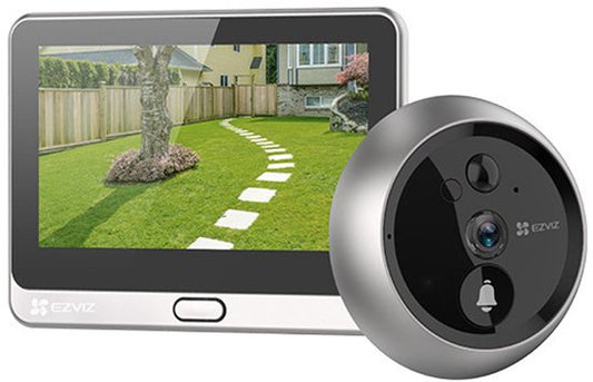 EZVIZ DP2 2K – Sonnette vidéo avec écran tactile 4,3 pouces – Vidéo 2K, grand angle 166°, détection PIR et vision nocturne – Audio bidirectionnel – MicroSD