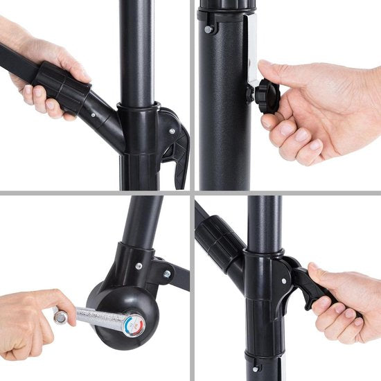 Parasol suspendu Kingsleeve - Ø 300 cm, protection UV 80+ - Anthracite