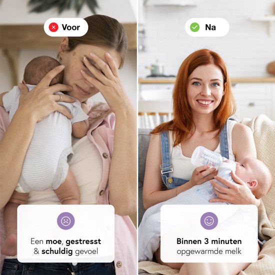 Chauffe-biberon portable Qwali - Pour les déplacements et la voiture - Chauffe-biberon rapide et sûr - Idéal pour les voyages et la maison