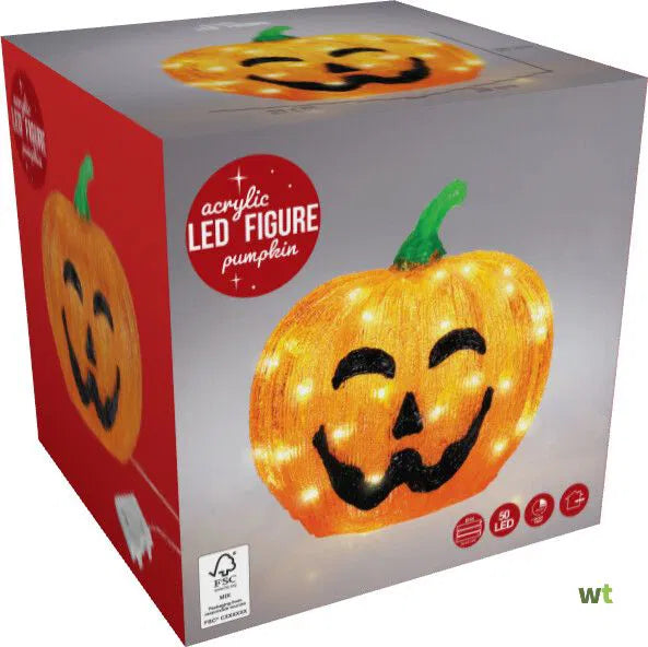 Lampe citrouille 50 LED - Ø25 cm - Orange