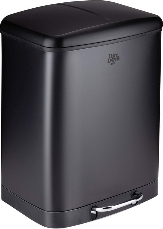 Dirt Devil Pedal bin - Séparateur de déchets - 2x 12L - Noir