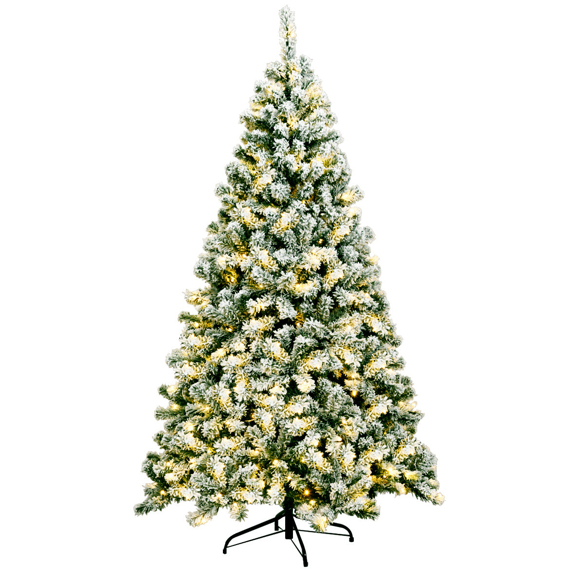 Coast Arbre de Noël artificiel de 180 cm avec lumières LED chaudes Arbre de Noël Vert + Blanc