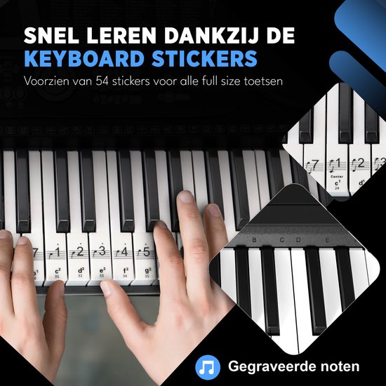 Finesse Keyboard Piano - 54 Touches - Stickers Piano - Electric Piano - Digital Piano - Child - Adults