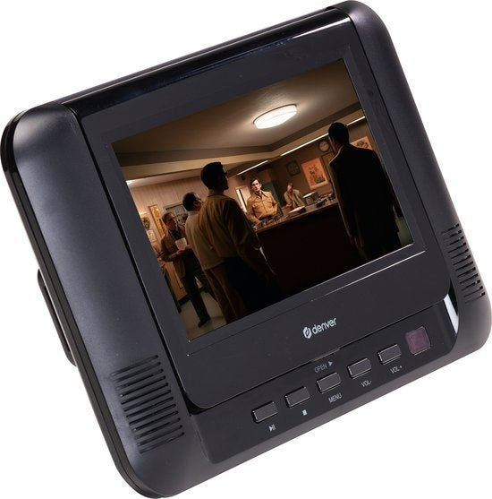 Lecteur DVD Portable Voiture - Denver - 7 pouces - 2 écrans - Sangles de fixation incl. - Noir