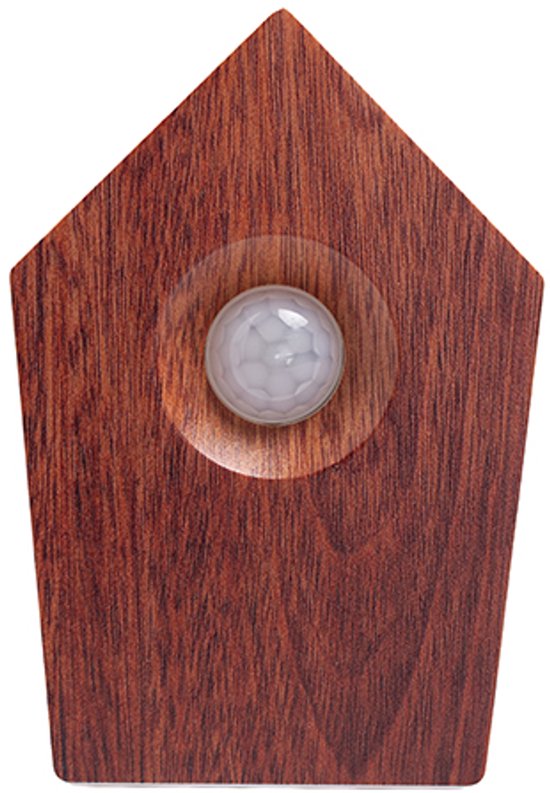 Nexxt Bird Sound House with Sensor for Toilet - Volume réglable - WC - Détecteur de mouvement - 8.6 x 3.5 x 12.5 cm - 90 g - Placard - Boîte à oiseaux - Dark Brown