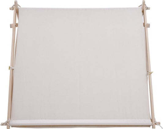 Sunny Sienna Tente de jeu avec drapeaux et tapis de sol crème - Tente Tipi Wigwam pour enfants avec pendule et sac de rangement - Arceaux en bois FSC - 120x100x105cm