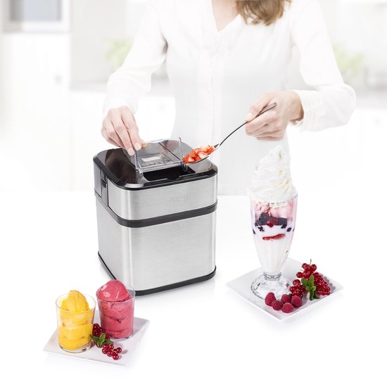 Princess 282605 - Sorbetière - 1,5 litre - Glace - Glace au yaourt - Yoghourt glacé - Glace au sorbet - Sorbetière - Compacte