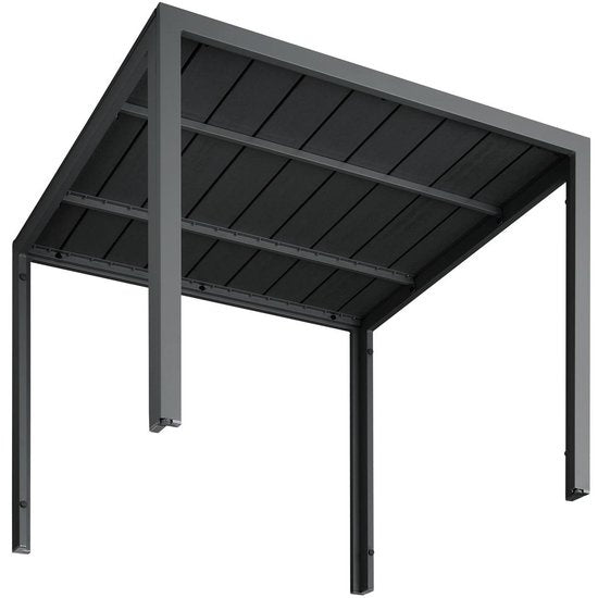 tectake® - Table de jardin Maren - Carré - noir - 402954